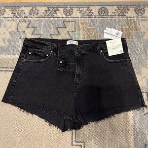 Abercrombie jean shorts- High Rise Mom Short, 34/18